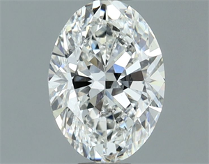 Picture of Natural Diamond 1.01 Carats, Oval with  Cut, G Color, SI2 Clarity and Certified by GIA