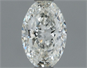 Natural Diamond 0.50 Carats, Oval with  Cut, I Color, VS1 Clarity and Certified by GIA