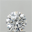 Lab Grown Diamond 1.01 Carats, Round with Ideal Cut, F Color, VVS2 Clarity and Certified by IGI
