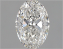 Natural Diamond 0.51 Carats, Oval with  Cut, F Color, SI1 Clarity and Certified by GIA