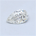Diamante Natural 0.40 quilates, De pera , Color G, claridad SI1 y certificado GIA