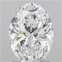 Natural Diamond 1.20 Carats, Oval with  Cut, D Color, SI1 Clarity and Certified by GIA