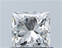 Natural Diamond 0.70 Carats, Princess with  Cut, G Color, VVS1 Clarity and Certified by GIA
