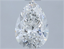 Natural Diamond 0.40 Carats, Pear with  Cut, E Color, VS2 Clarity and Certified by GIA