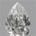 Natural Diamond 0.10 Carats, Pear with  Cut, E Color, VS1 Clarity and Certified by IGI