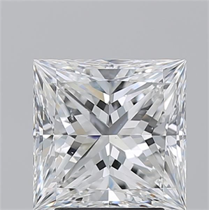 Picture of Natural Diamond 3.01 Carats, Princess with  Cut, E Color, SI1 Clarity and Certified by GIA