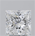 Natural Diamond 3.01 Carats, Princess with  Cut, E Color, SI1 Clarity and Certified by GIA