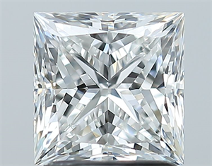 Picture of Natural Diamond 1.72 Carats, Princess with  Cut, G Color, VVS1 Clarity and Certified by GIA