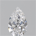 Natural Diamond 0.50 Carats, Pear with  Cut, D Color, VVS2 Clarity and Certified by GIA