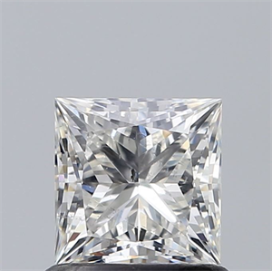 Picture of Natural Diamond 0.90 Carats, Princess with  Cut, G Color, SI2 Clarity and Certified by GIA