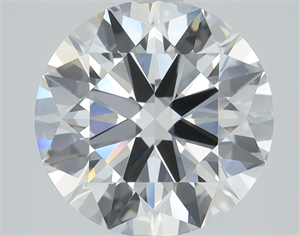 Picture of Lab Grown Diamond 1.02 Carats, Round with Ideal Cut, D Color, VVS2 Clarity and Certified by IGI