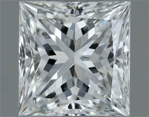 Picture of Natural Diamond 0.60 Carats, Princess with  Cut, H Color, VVS2 Clarity and Certified by GIA