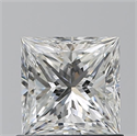 Natural Diamond 0.90 Carats, Princess with  Cut, H Color, VVS2 Clarity and Certified by GIA