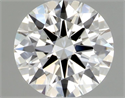 Natural Diamond 0.42 Carats, Round with Excellent Cut, F Color, IF Clarity and Certified by GIA