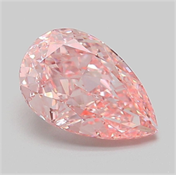 Picture of Lab Grown Diamond 2.12 Carats, Pear with  Cut, Fancy Vivid Pink Color, VVS1 Clarity and Certified by IGI