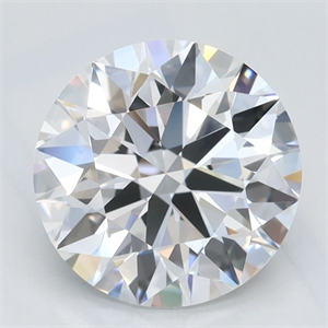 Picture of Lab Grown Diamond 2.10 Carats, Round with Excellent Cut, D Color, VVS1 Clarity and Certified by GIA