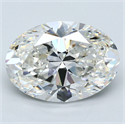 Natural Diamond 5.03 Carats, Oval with  Cut, G Color, SI1 Clarity and Certified by GIA