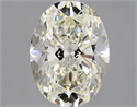 Natural Diamond 2.01 Carats, Oval with  Cut, K Color, VS2 Clarity and Certified by GIA