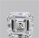 Natural Diamond 1.01 Carats, Asscher with  Cut, E Color, VS2 Clarity and Certified by GIA