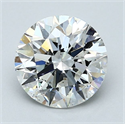Natural Diamond 2.00 Carats, Round with Excellent Cut, F Color, SI1 Clarity and Certified by GIA