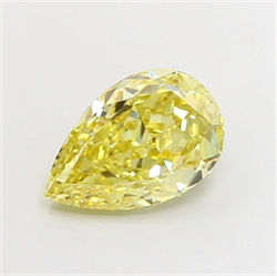 Picture of Lab Grown Diamond 2.01 Carats, Pear with  Cut, Fancy Intense Yellow Color, VS1 Clarity and Certified by IGI