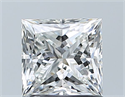 Natural Diamond 1.01 Carats, Princess with  Cut, G Color, SI1 Clarity and Certified by GIA