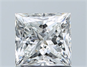 Natural Diamond 1.01 Carats, Princess with  Cut, G Color, SI1 Clarity and Certified by GIA