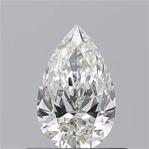 Picture of Natural Diamond 0.51 Carats, Pear with  Cut, I Color, IF Clarity and Certified by GIA