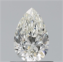Natural Diamond 0.60 Carats, Pear with  Cut, I Color, VVS1 Clarity and Certified by GIA