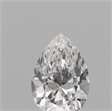 Natural Diamond 0.11 Carats, Pear with  Cut, D Color, VVS2 Clarity and Certified by IGI