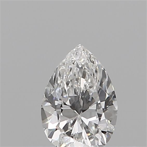 Picture of Natural Diamond 0.11 Carats, Pear with  Cut, D Color, VVS2 Clarity and Certified by IGI