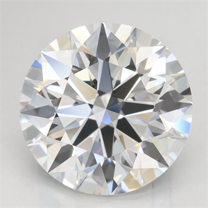Picture of Lab Grown Diamond 3.42 Carats, Round with Excellent Cut, D Color, FL Clarity and Certified by GIA