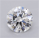 Lab Grown Diamond 1.55 Carats, Round with Ideal Cut, F Color, VVS2 Clarity and Certified by IGI