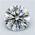Natural Diamond 2.01 Carats, Round with Excellent Cut, F Color, VS2 Clarity and Certified by GIA