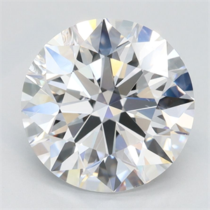 Picture of Lab Grown Diamond 2.59 Carats, Round with Ideal Cut, D Color, IF Clarity and Certified by IGI