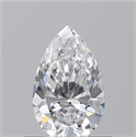 Natural Diamond 0.50 Carats, Pear with  Cut, D Color, VVS2 Clarity and Certified by GIA