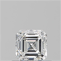 Natural Diamond 0.51 Carats, Asscher with  Cut, F Color, VS2 Clarity and Certified by GIA
