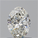 Natural Diamond 0.70 Carats, Oval with  Cut, I Color, SI1 Clarity and Certified by GIA