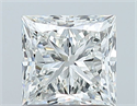 Natural Diamond 1.01 Carats, Princess with  Cut, H Color, VS1 Clarity and Certified by GIA