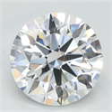 Lab Grown Diamond 2.42 Carats, Round with Excellent Cut, D Color, VVS1 Clarity and Certified by GIA