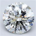 Diamante Natural 4.14 quilates, Redondo , Color I, claridad VS2 y certificado GIA