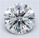 Natural Diamond 2.33 Carats, Round with Excellent Cut, H Color, SI2 Clarity and Certified by GIA