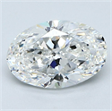 Diamante Natural 1.70 quilates, Ovalado , Color G, claridad VS1 y certificado GIA