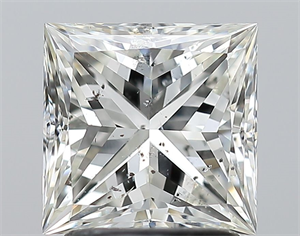 Picture of Natural Diamond 2.00 Carats, Princess with  Cut, I Color, SI2 Clarity and Certified by GIA