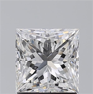 Picture of Natural Diamond 1.50 Carats, Princess with  Cut, E Color, VVS1 Clarity and Certified by GIA