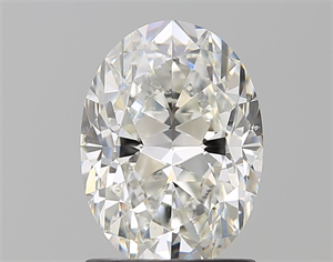 Picture of Natural Diamond 1.51 Carats, Oval with  Cut, H Color, SI2 Clarity and Certified by GIA