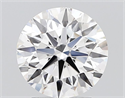 Lab Grown Diamond 2.03 Carats, Round with Ideal Cut, D Color, IF Clarity and Certified by IGI