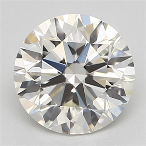 Picture of Natural Diamond 0.70 Carats, Round with Excellent Cut, J Color, VS2 Clarity and Certified by GIA