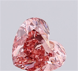 Picture of Lab Grown Diamond 2.13 Carats, Heart with  Cut, Fancy Vivid Pink Color, VS2 Clarity and Certified by IGI
