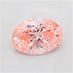 Picture of Lab Grown Diamond 1.72 Carats, Oval with  Cut, Fancy Vivid Pink Color, VVS2 Clarity and Certified by IGI